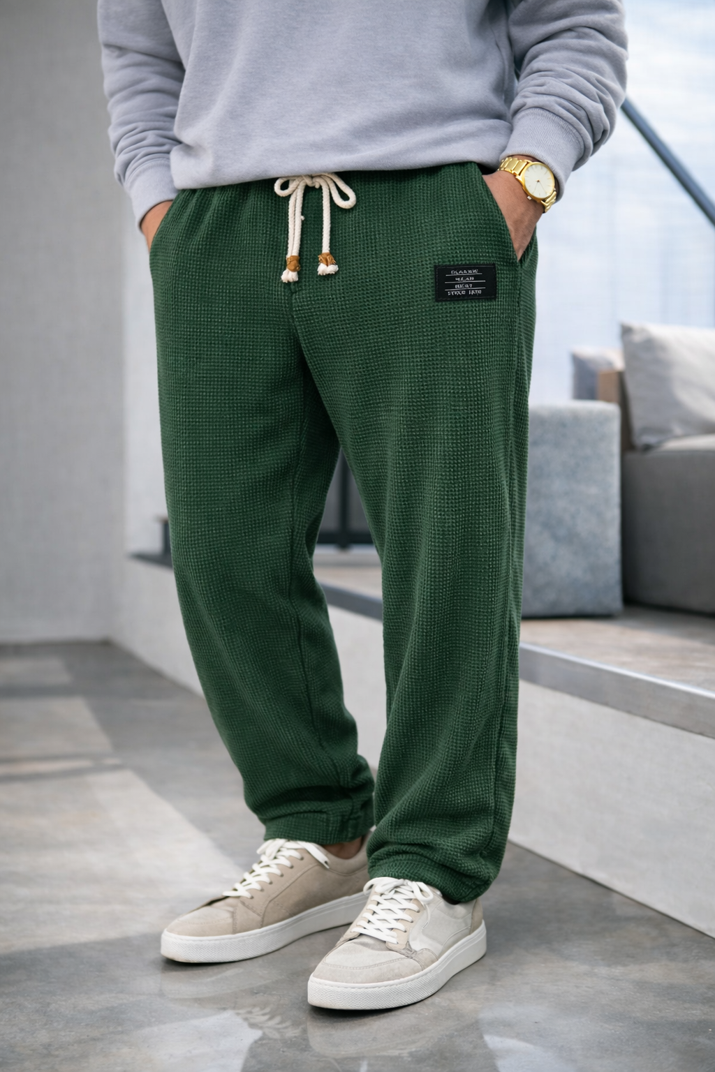 Pantalones Hombre Anchos Comfortfit Elasticos
