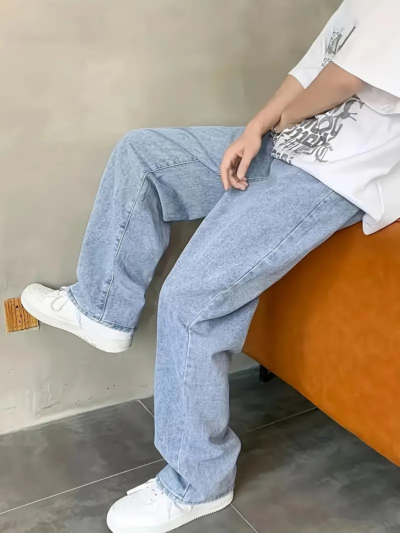 Pantalón Mezclilla Hombre Oversize Estilo Baggy