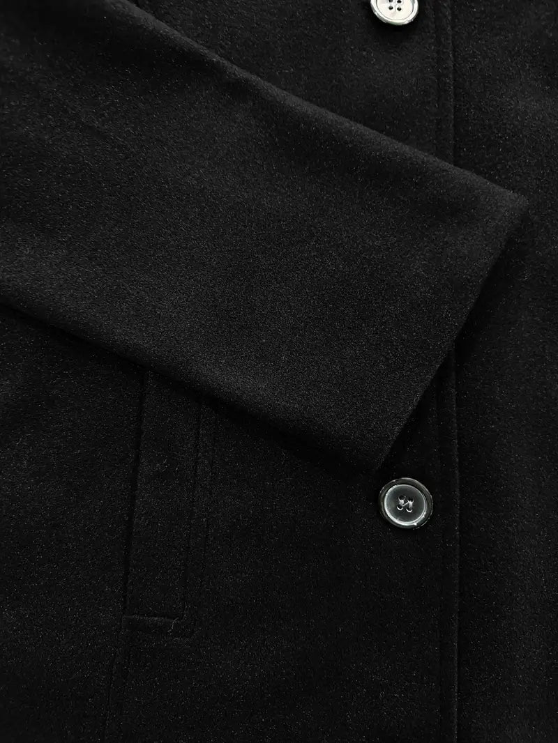 Abrigo largo mujer de estilo clásico cruzado