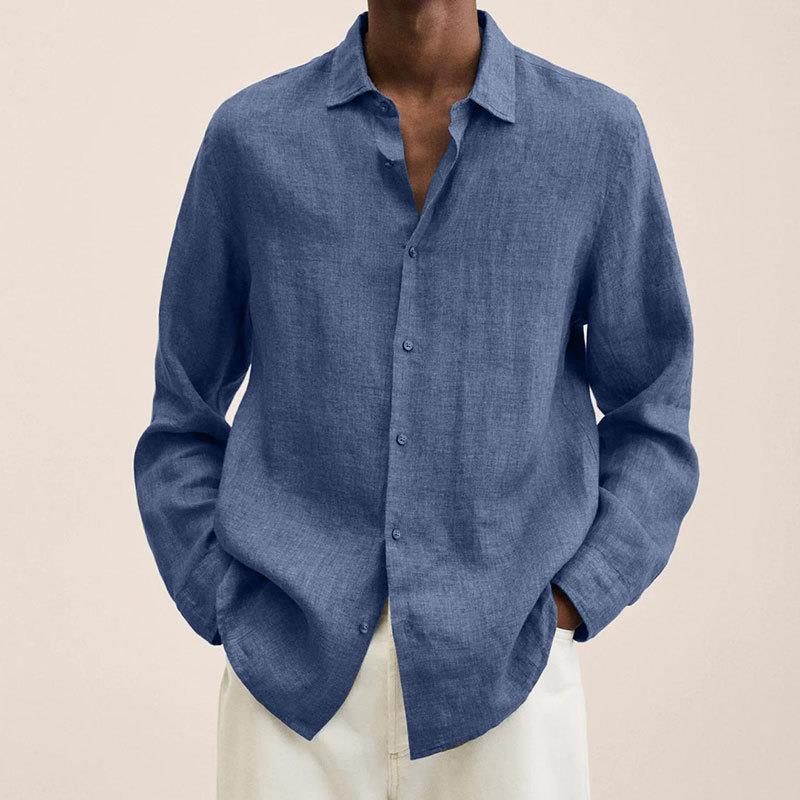 Camisa Hombre Algodón Manga Larga Corte Clásico