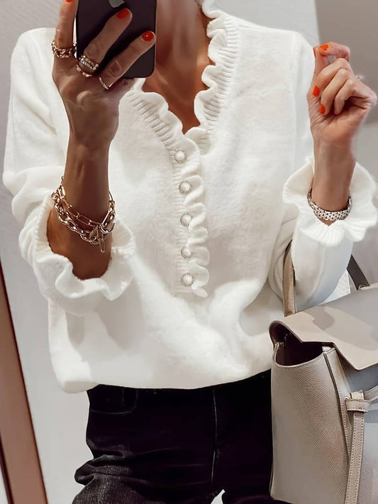 Blusa Camisera Mujer Fruncido Estilo Moderno - Mavetta