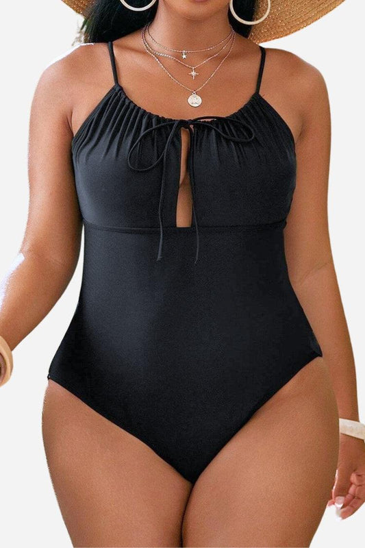 Bañador Mujer Una Pieza Escote Fruncido Abertura Frontal - Mavetta