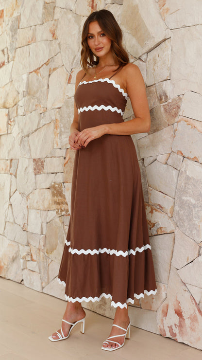 Vestido largo mujer tirantes finos