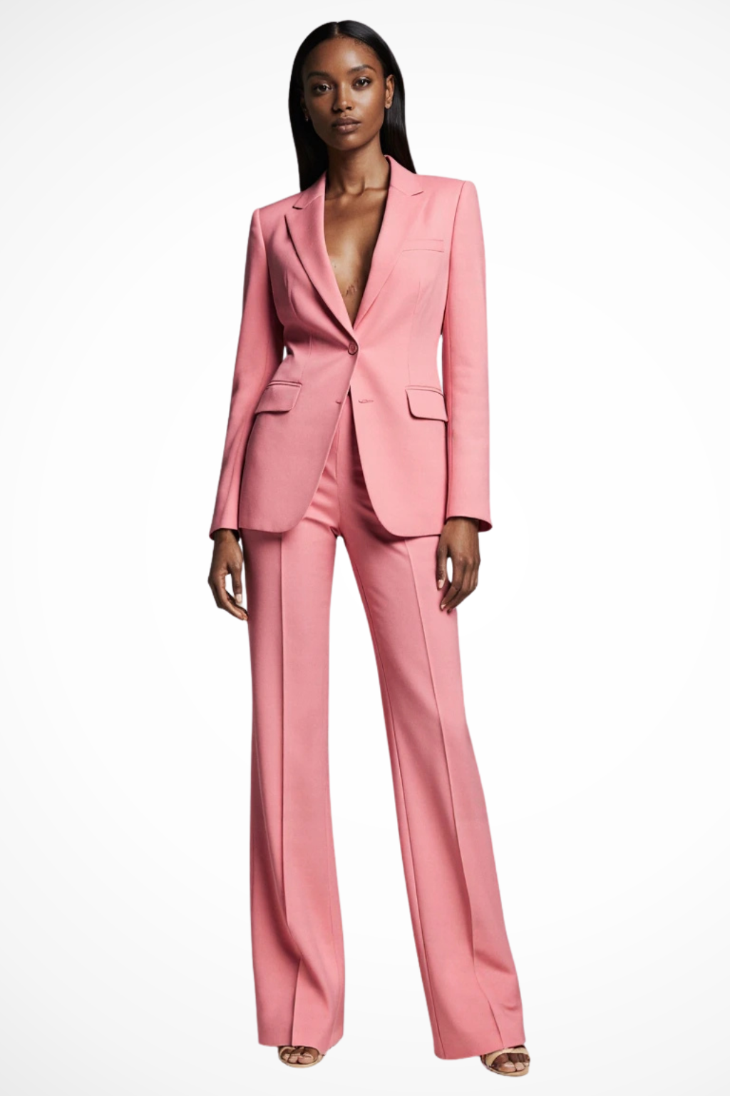 Conjunto Mujer Blazer Estructurado y Pantalones Pierna Ancha