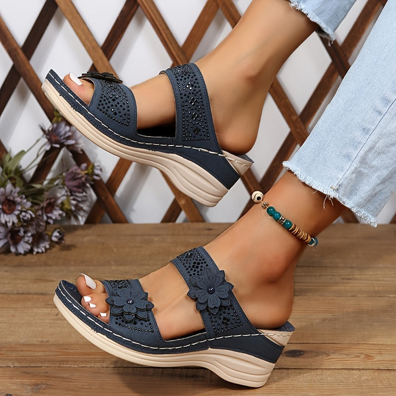 Sandalias Mujer con Cuña Comodas y Elegantes Ajuste Seguro
