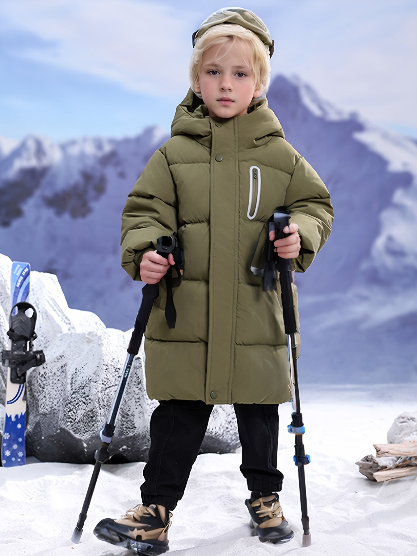 Chaqueta Acolchada Niño con Capucha y Mangas Largas - Mavetta