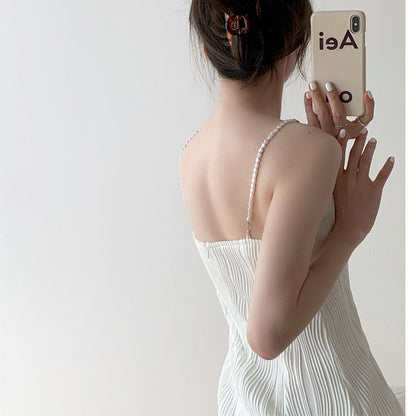 Vestido Midi Mujer Fruncido Tirantes Formal Primavera Verano