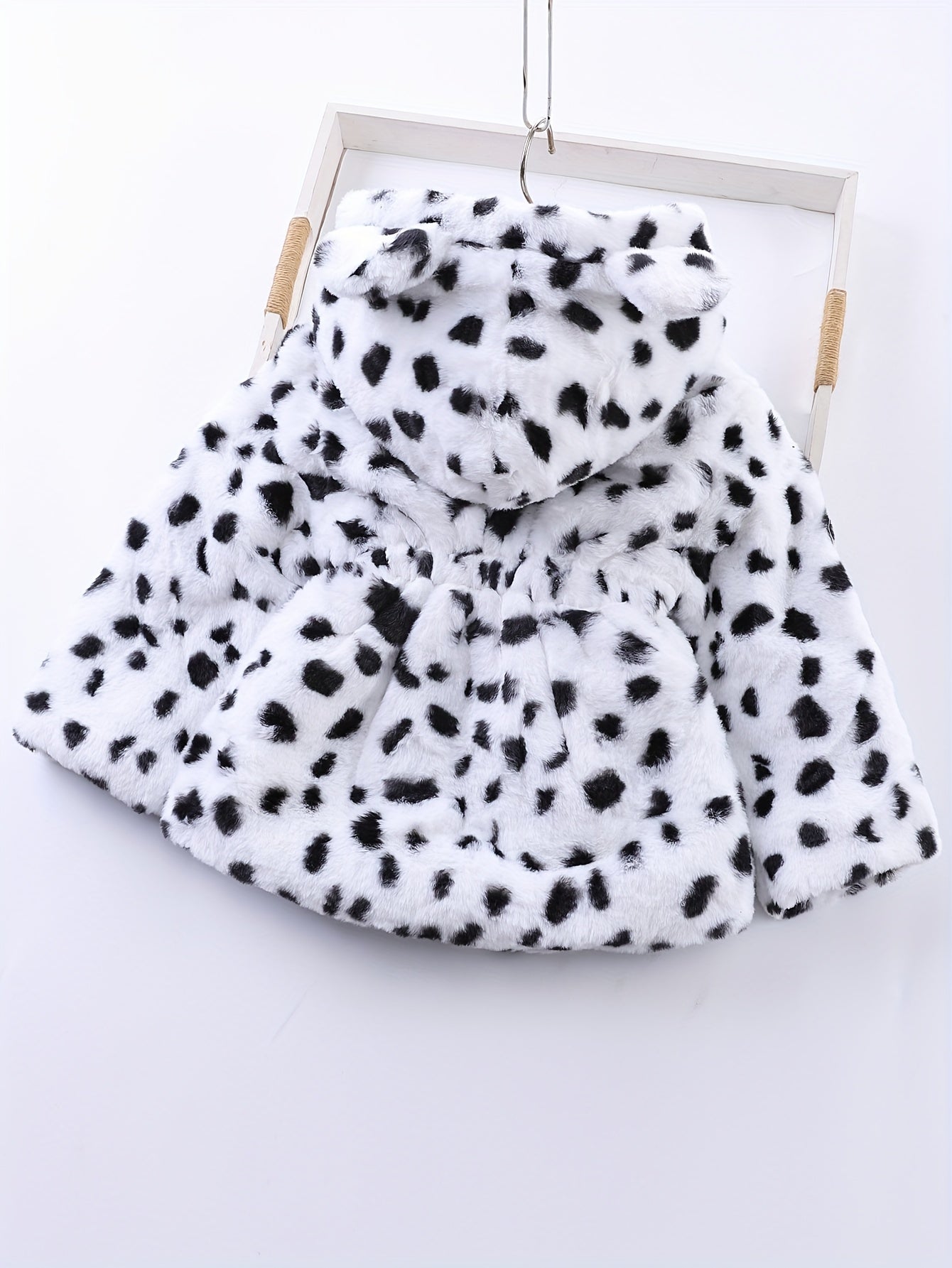 Chaqueta Forro Polar Niña con Capucha Estampado Animal