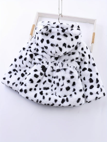 Chaqueta Forro Polar Niña con Capucha Estampado Animal