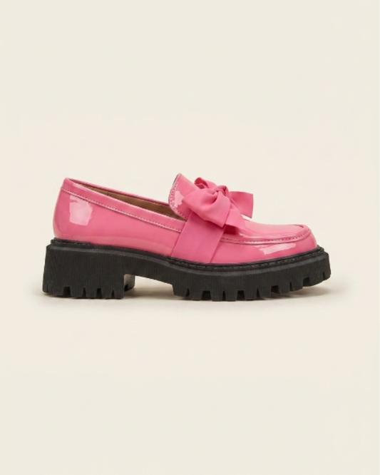 Mocasines Mujer Plataforma con Lazo Decorativo - Mavetta