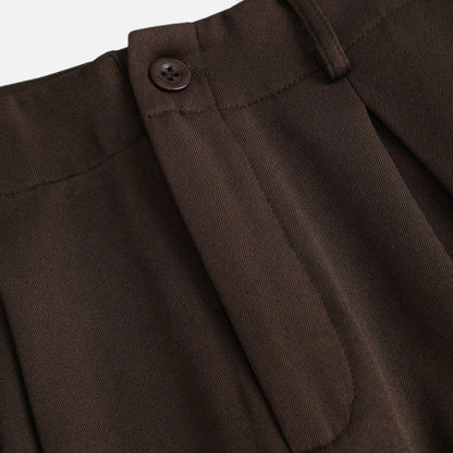 Pantalones Mujer Jacquard Pierna Ancha Cintura Alta Pinzas