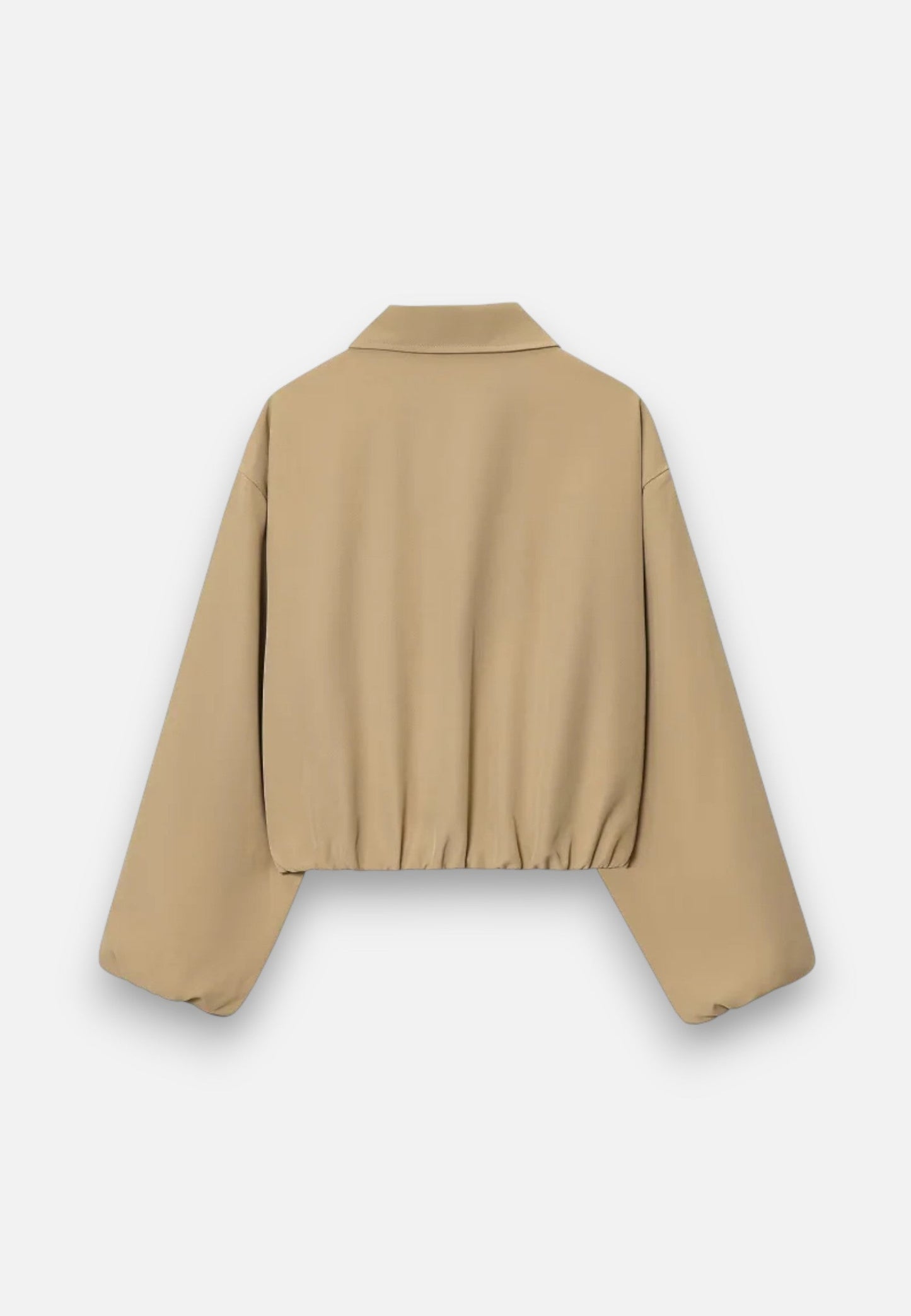 Chaqueta Bomber Mujer Corta Cremallera Cuello Solapa