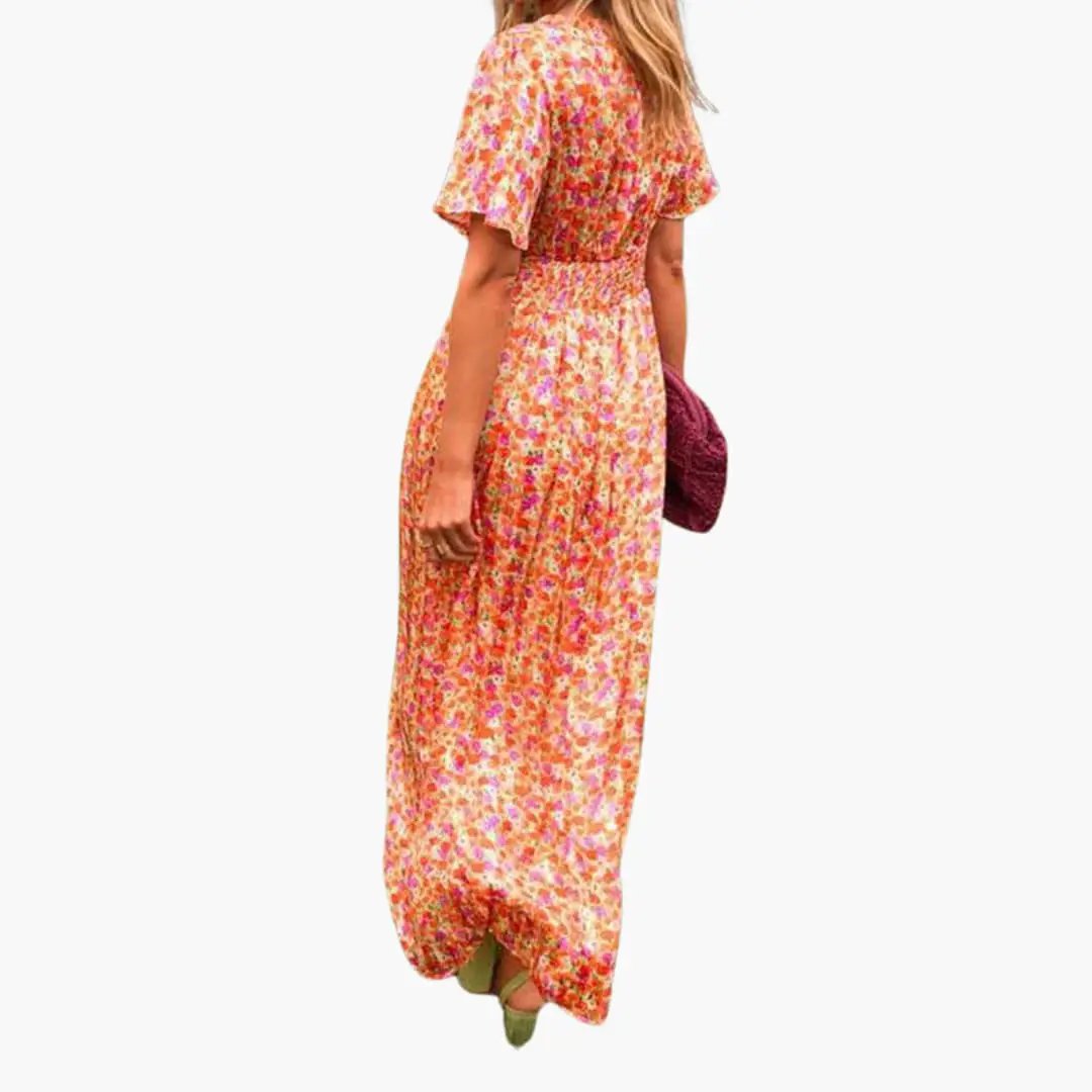 Vestido maxi mujer cruzado con escote en V