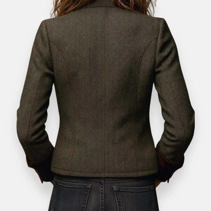 Chaqueta Mujer Elegante con Detalles de Terciopelo