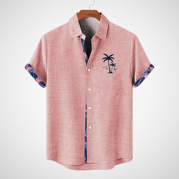 Camiseta Hombre Algodón Mangas Cortas Cuadros