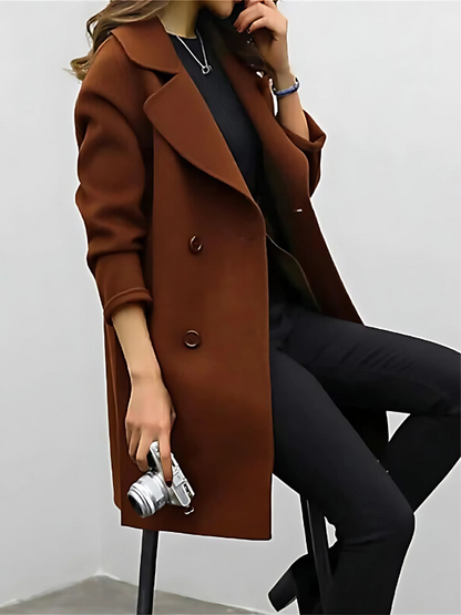 Abrigo Trench Mujer Clásico Largo