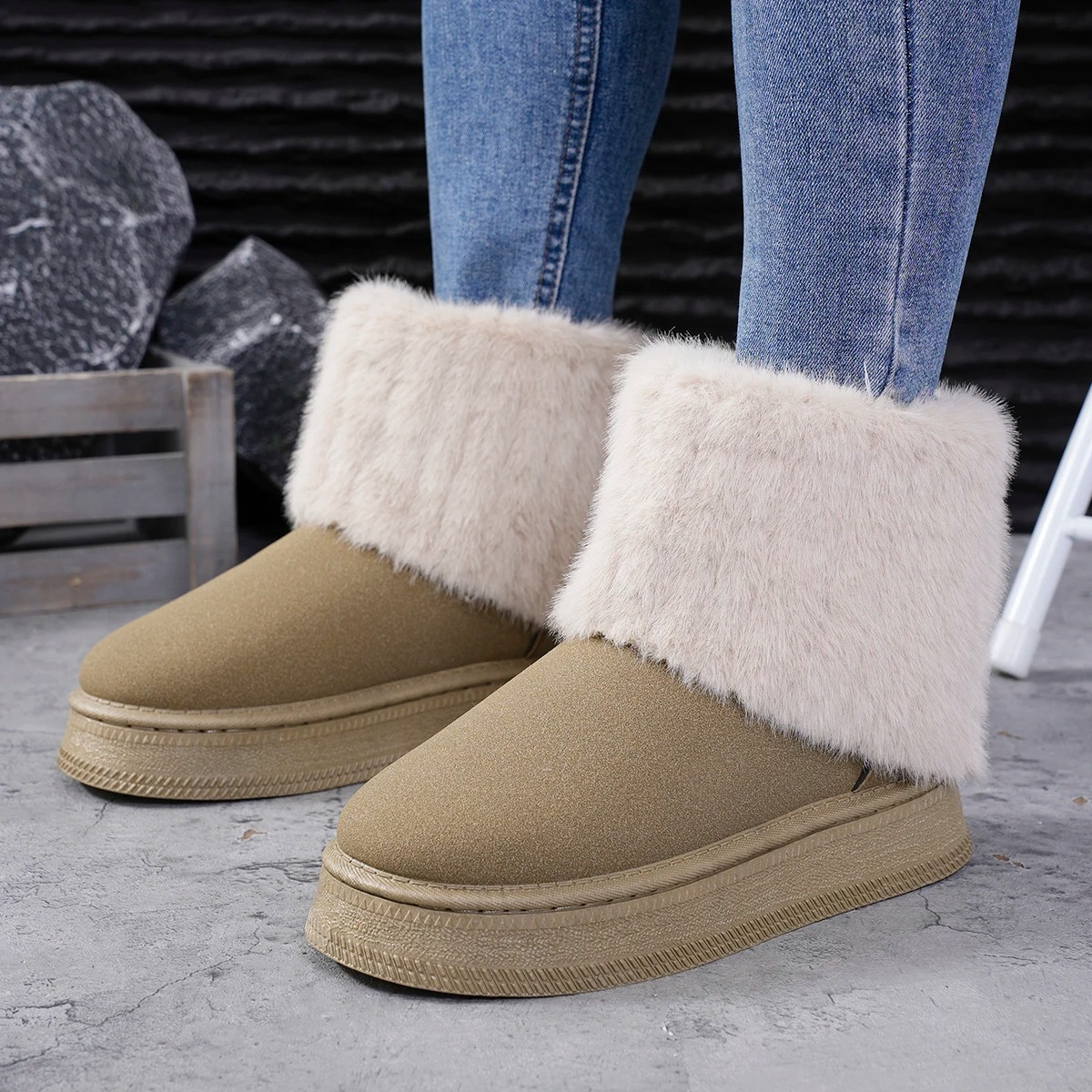 Botas Mujer Invierno Forradas Calidas Ajuste Confortable