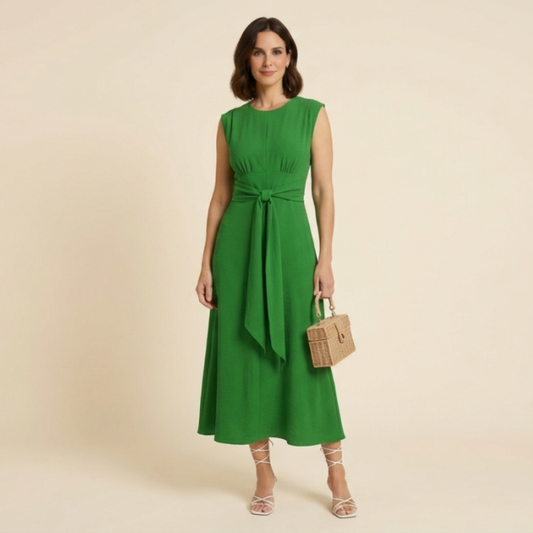 Vestido Mujer Elegante Sin Mangas Cintura Ajustable - Mavetta