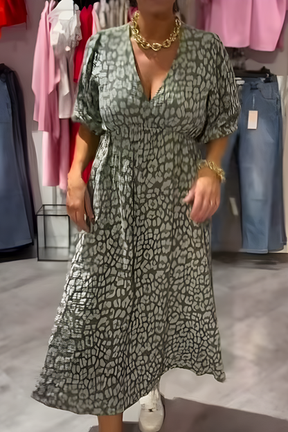 Vestido Verano Mujer Escote en V Corte Fluido