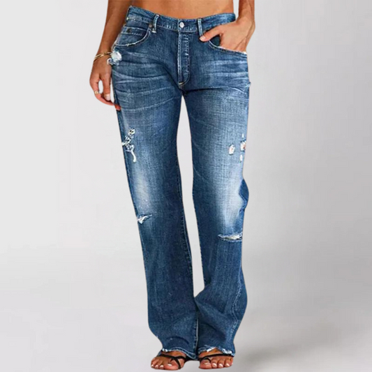 Pantalones Vaqueros Mujer Talle Bajo Ajuste Amplio Relajado - Mavetta