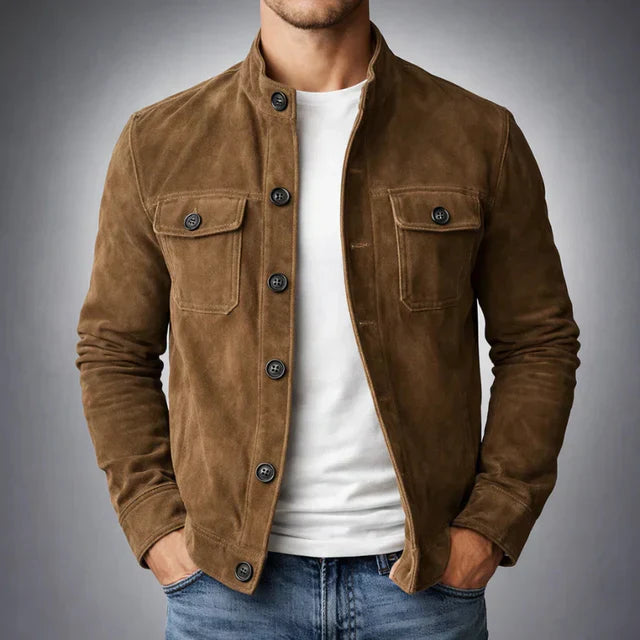 Chaqueta Hombre Inspiración Militar Corte Ajustado