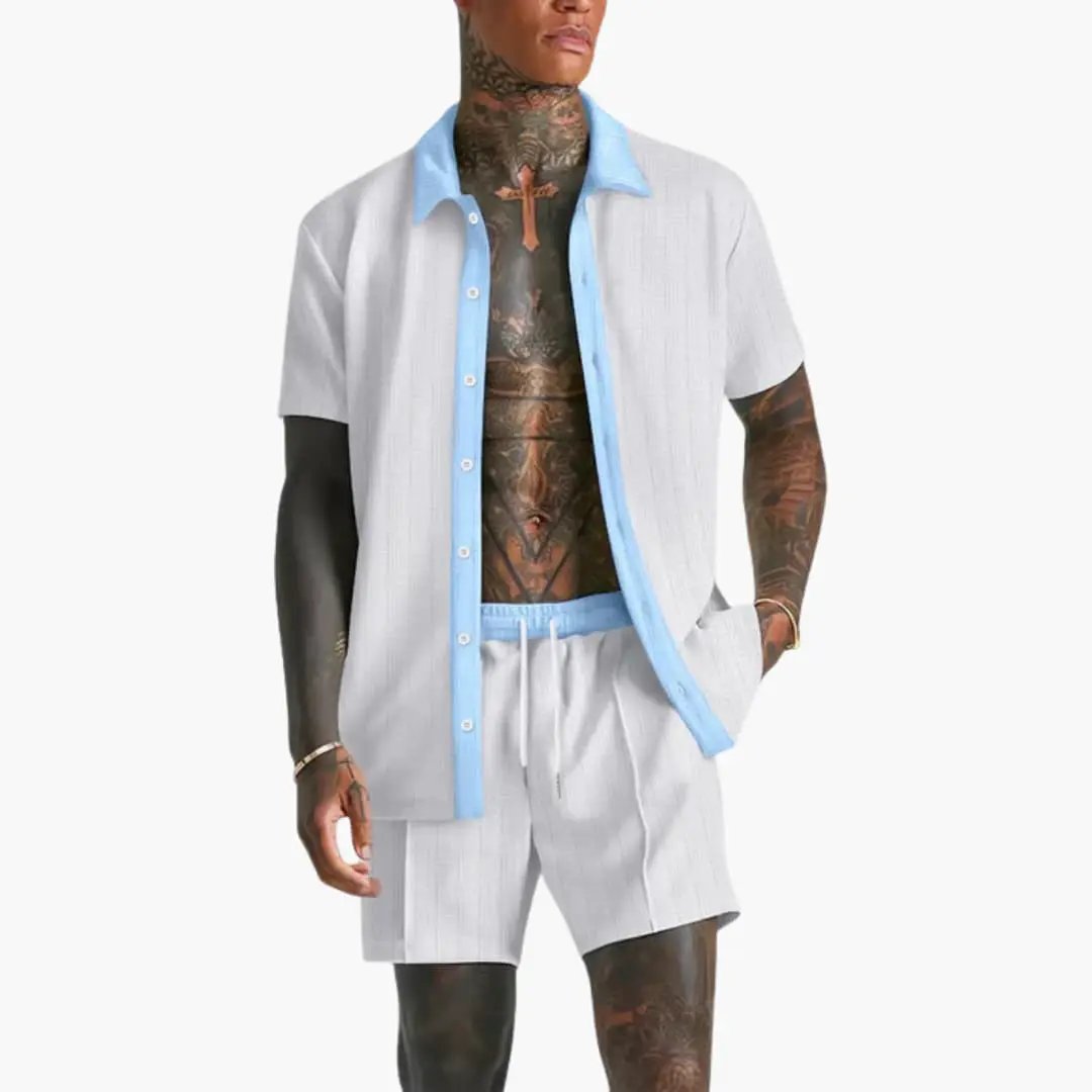 Conjunto verano hombre con shorts y cordón ajustable - Mavetta