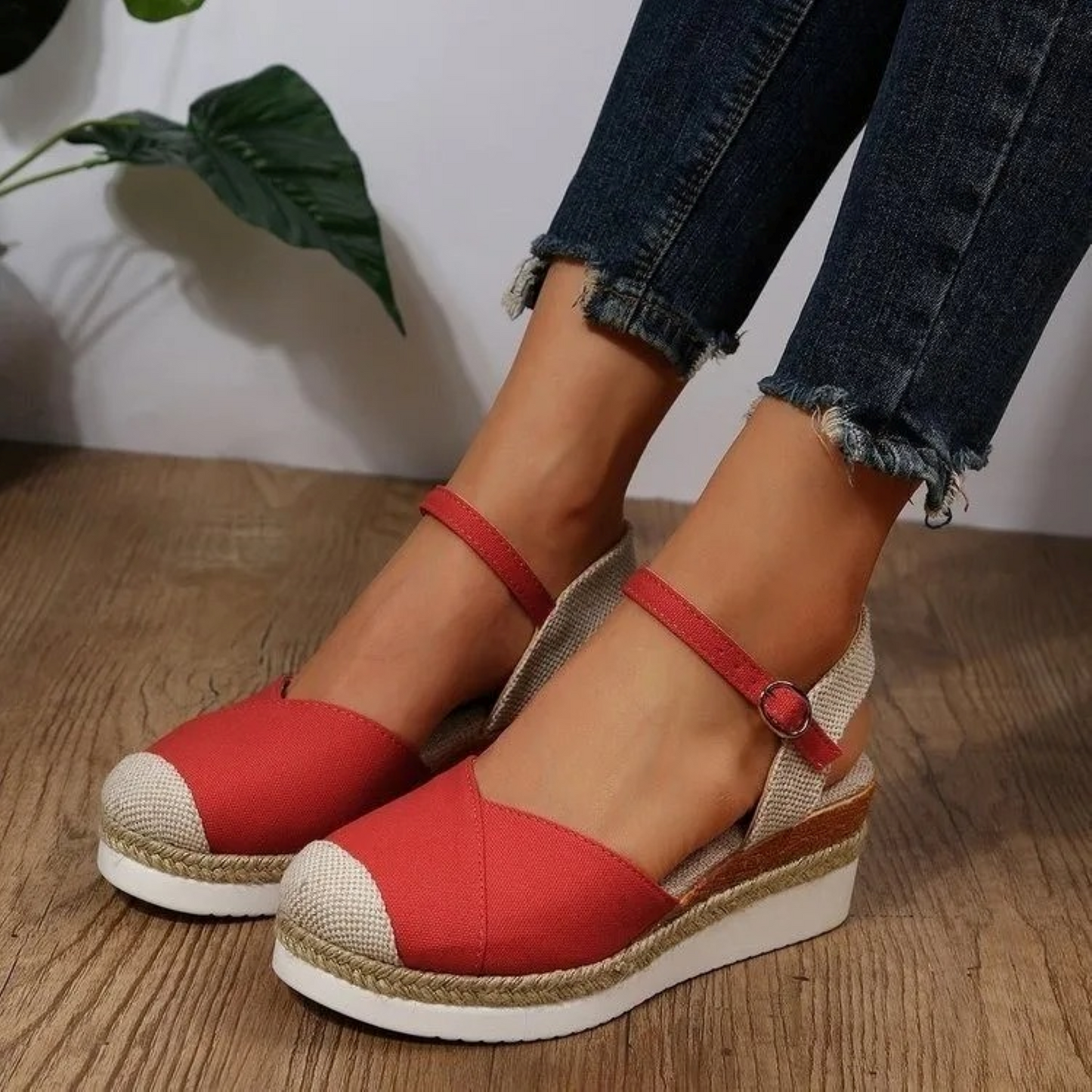 Sandalias Mujer Verano Cierre Hebilla Suela Cómoda