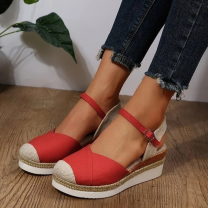 Sandalias Mujer Verano Cierre Hebilla Suela Cómoda