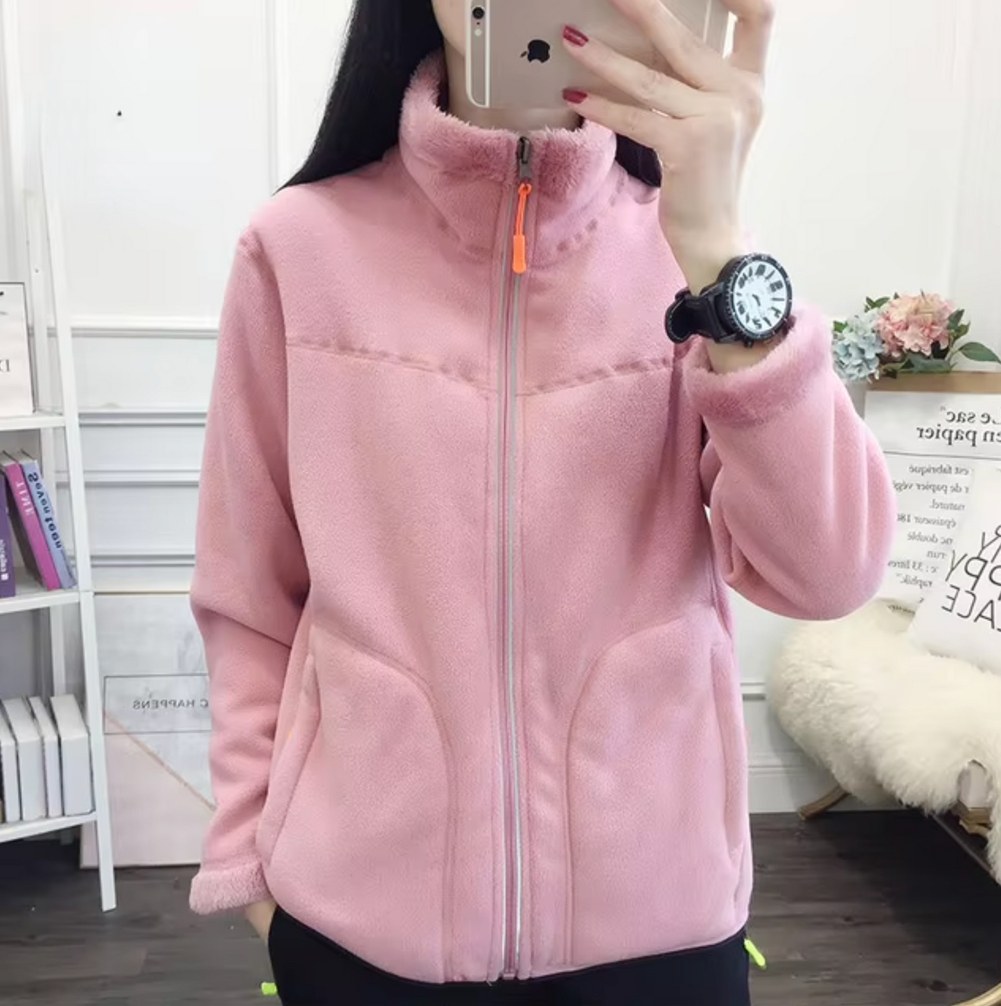 Chaqueta Forro Polar Reversible Unisex Ajuste Regular