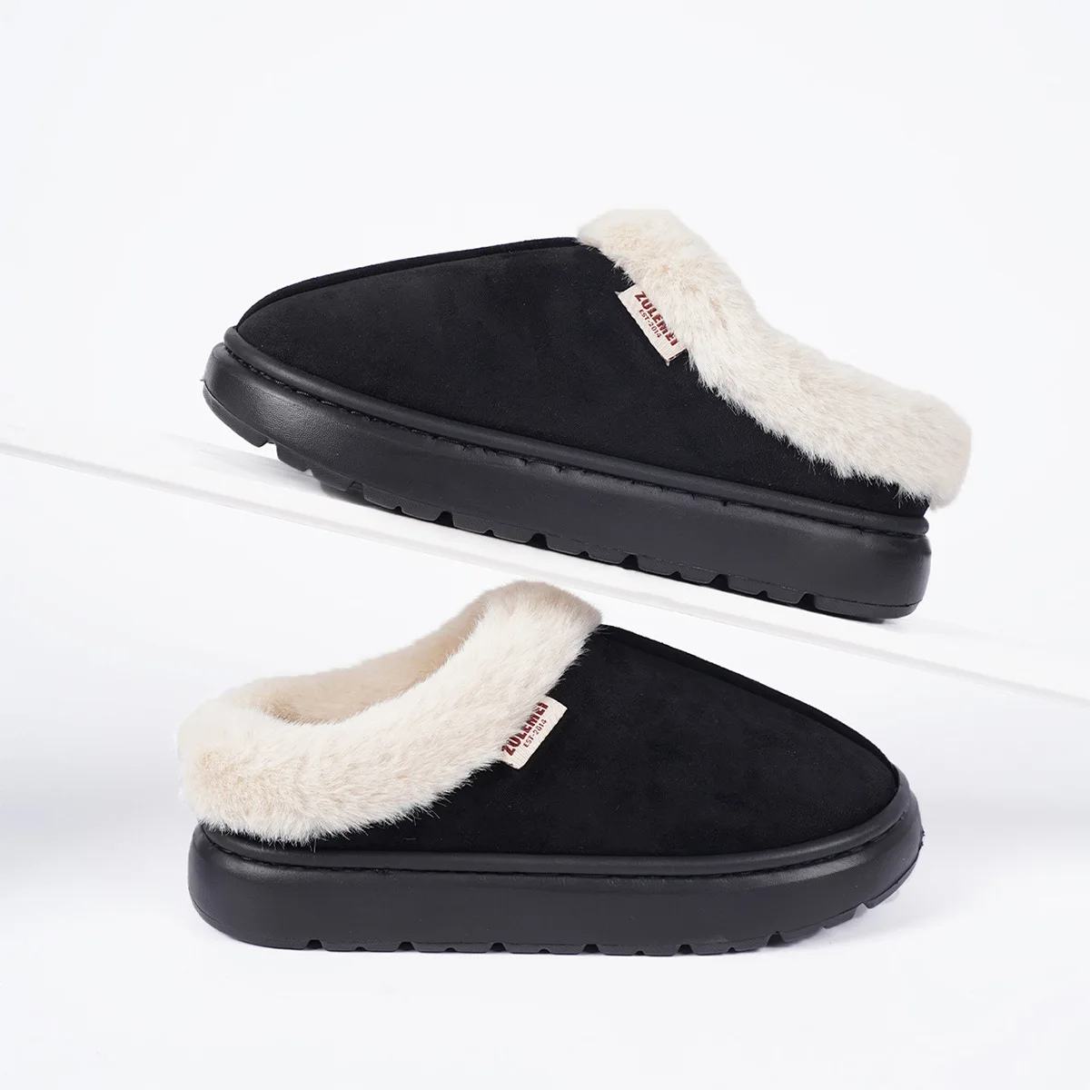 Pantuflas mujer con forro de algodón y suela suave