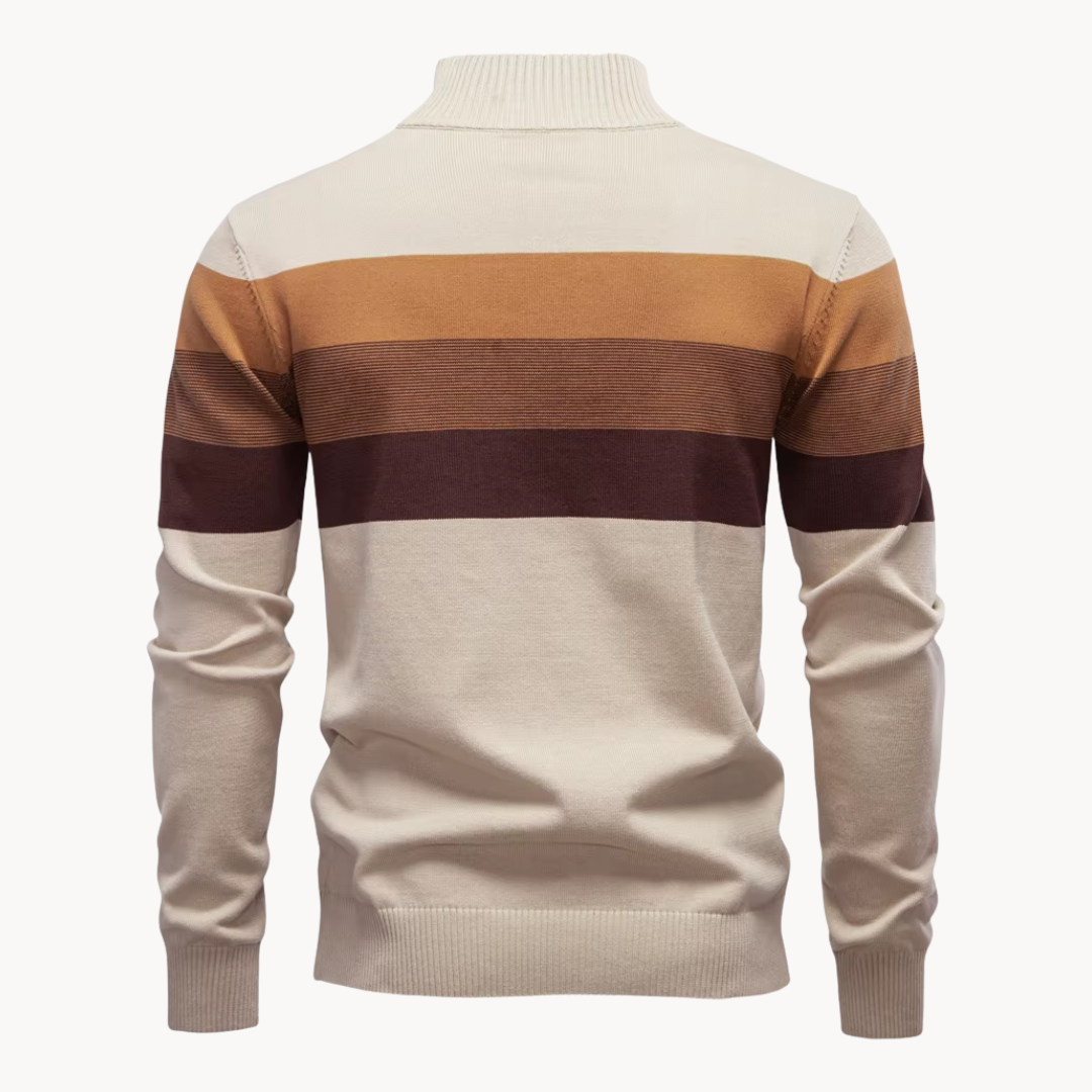 Jersey Hombre con Cremallera Cuello Alto Ajuste Regular