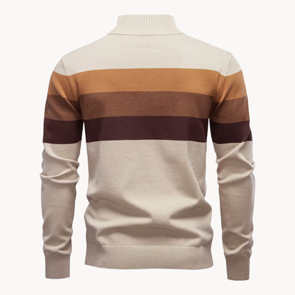Jersey Hombre con Cremallera Cuello Alto Ajuste Regular