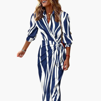 Vestido camisero mujer de algodón ajuste recto