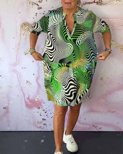 Vestido mujer ligero de tela fluida escote en v verano