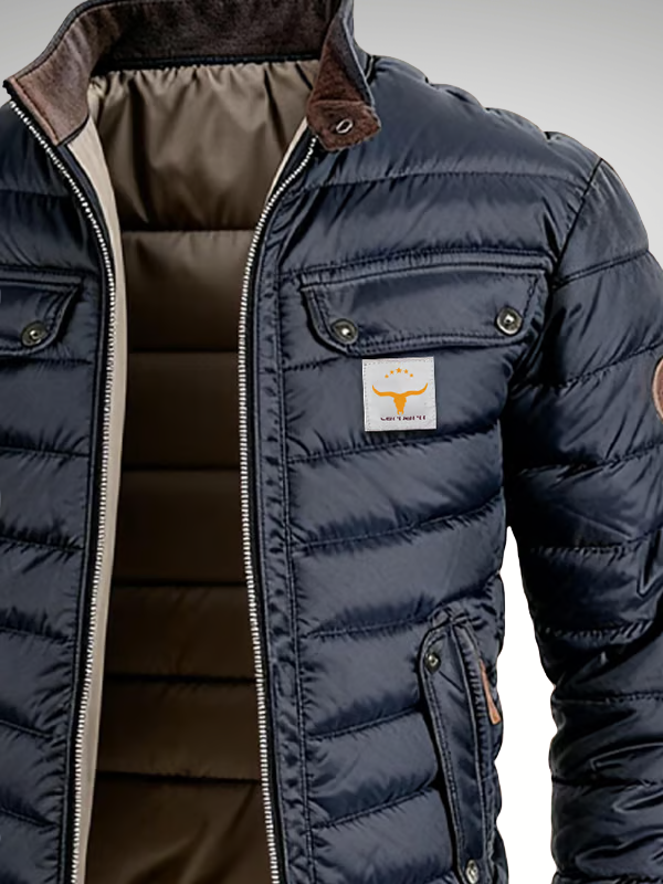 Chaqueta Hombre Acolchada Ligera Corte Moderno