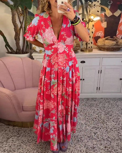 Vestido Mujer Floral Ligero Elegante Verano Fiesta