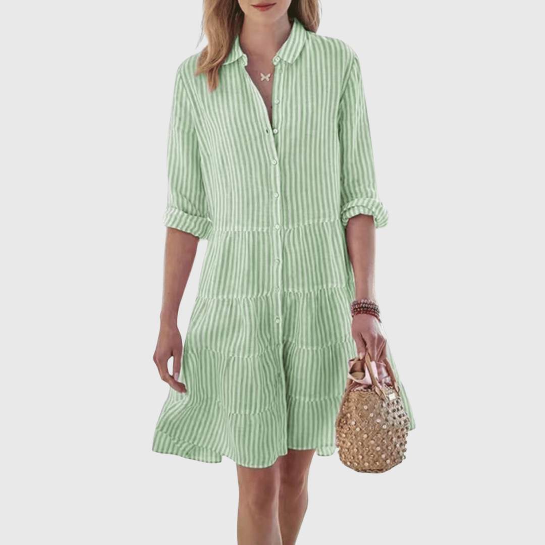 Vestido Mujer Ligero Rayas Ajuste Moderno - Mavetta