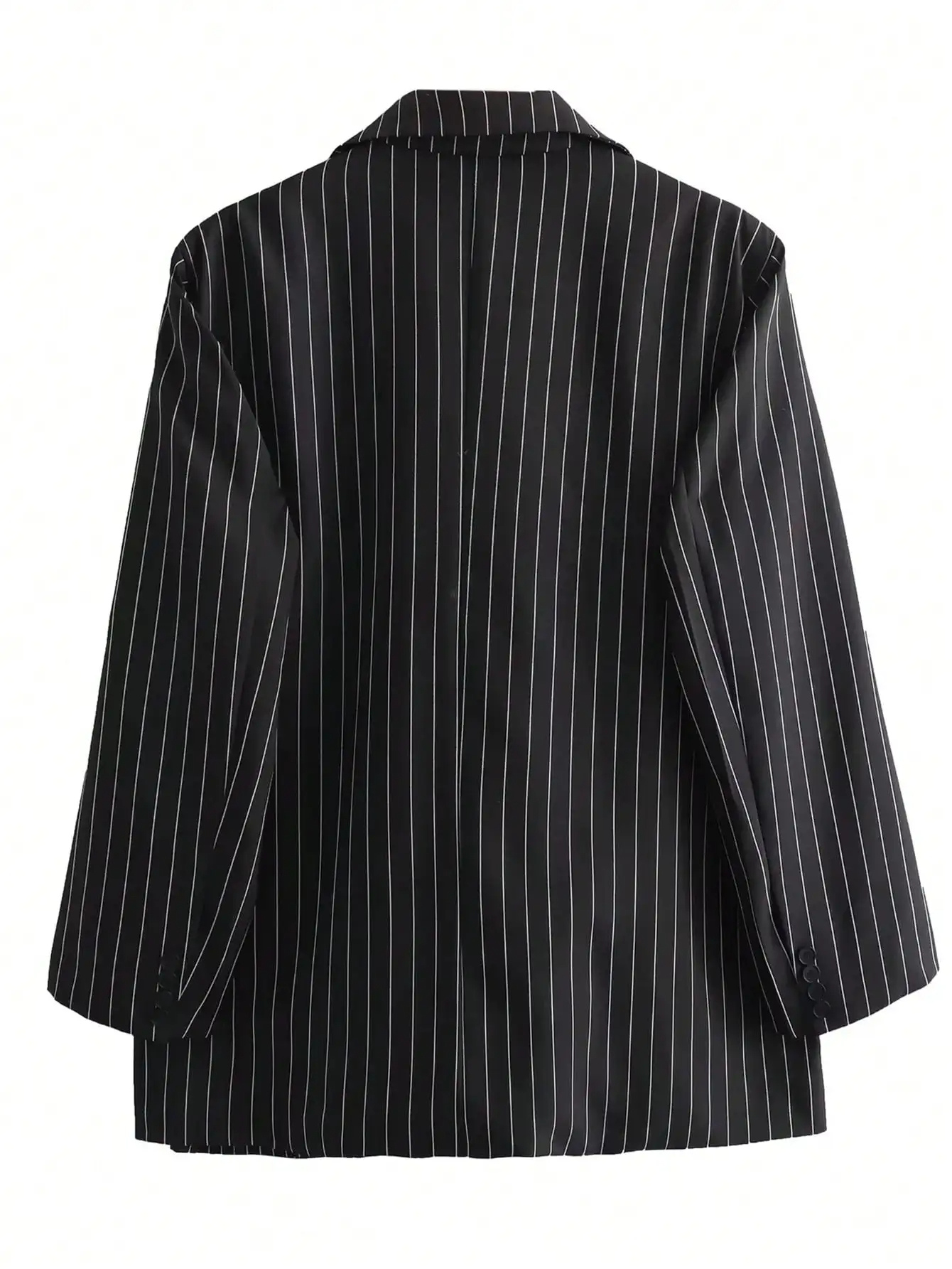 Blazer Mujer Formal de Tejido con Rayas Corte Clásico