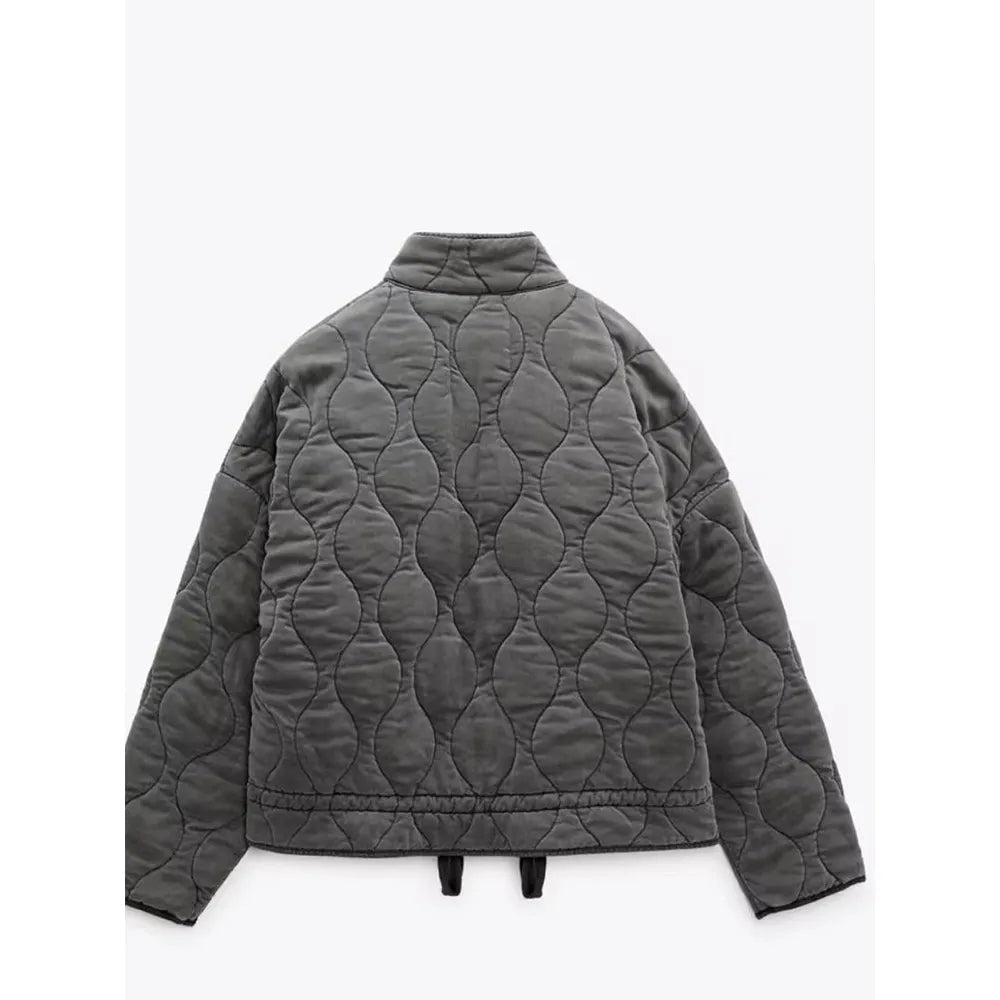 Abrigo invierno mujer acolchado diseño diamante