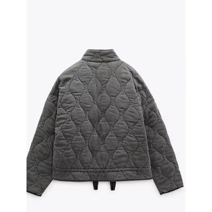 Abrigo invierno mujer acolchado diseño diamante