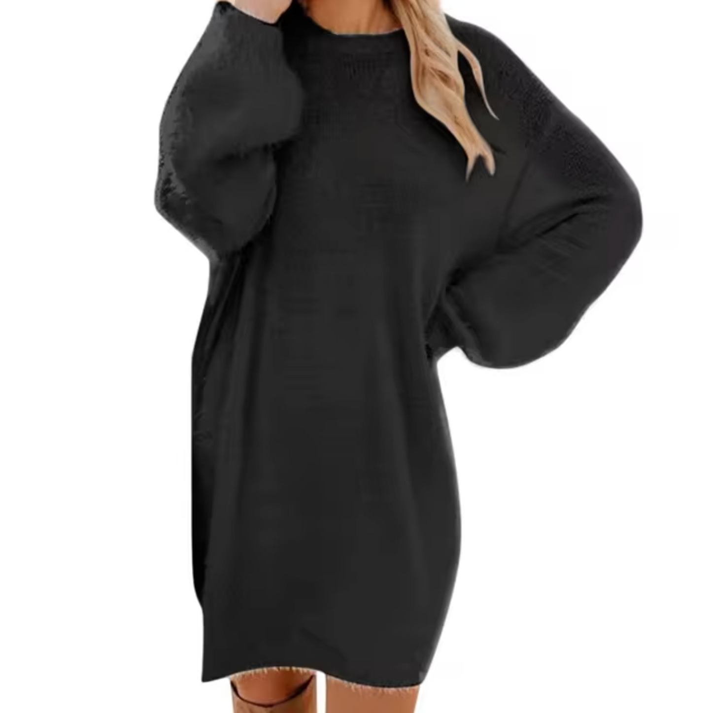 Vestido Casual Mujer de Punto Suave Ajuste Regular