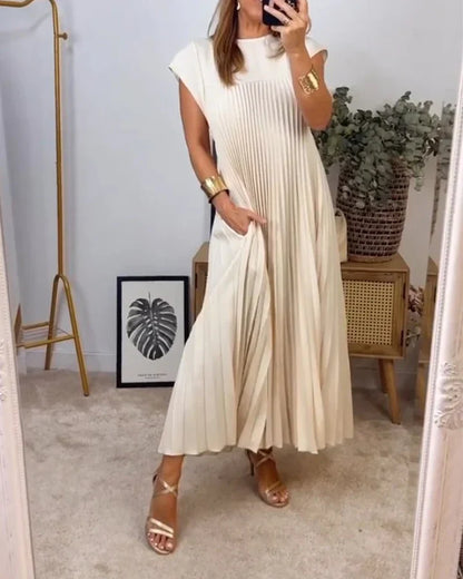 Vestido largo mujer de corte fluido y cómodo elegante - Mavetta