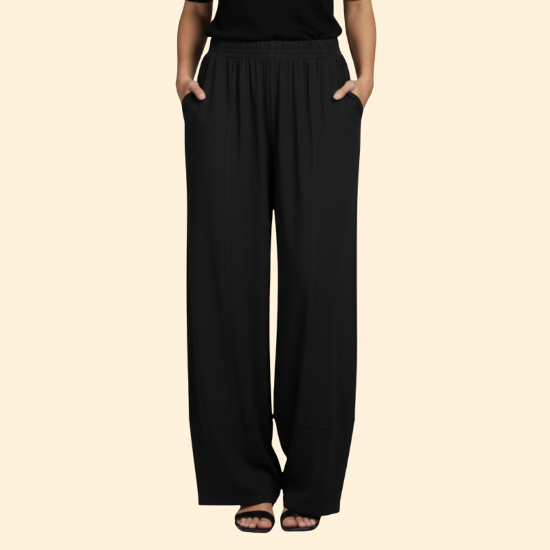 Pantalones Mujer Pata Ancha Algodón Cintura Elástica Holgados