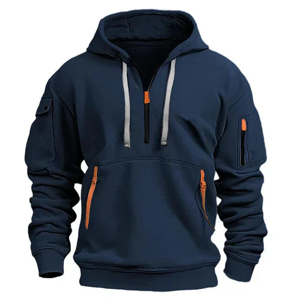 Sudadera hombre con capucha térmica ajuste cómodo estilo casual
