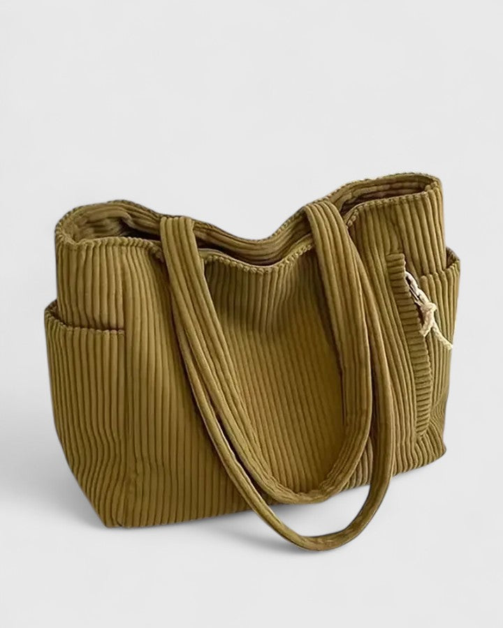 Bolso Tote Mujer Acanalado Asa Hombro