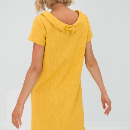 Vestido corto Mujer Manga corta Diseño suelto