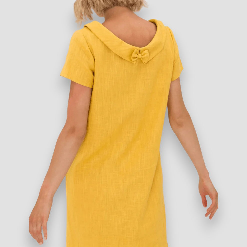 Vestido Verano Mujer A-Línea Cuello Bardot Casual