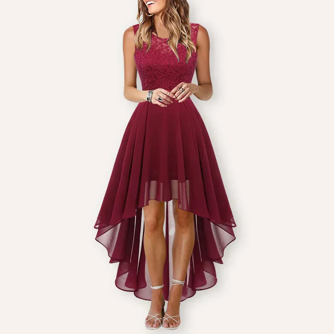 Vestido Asimétrico Mujer Corte Elegante para Invitada Boda