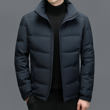 Chaqueta Acolchada Hombre con Capucha Estilo Clásico