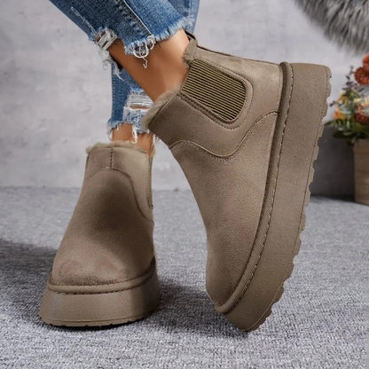 Botas invierno Mujer forradas Punta redonda cómodas